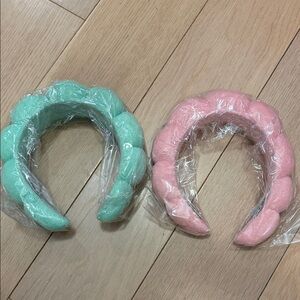 Clinique Headband Set - Mint and Pink